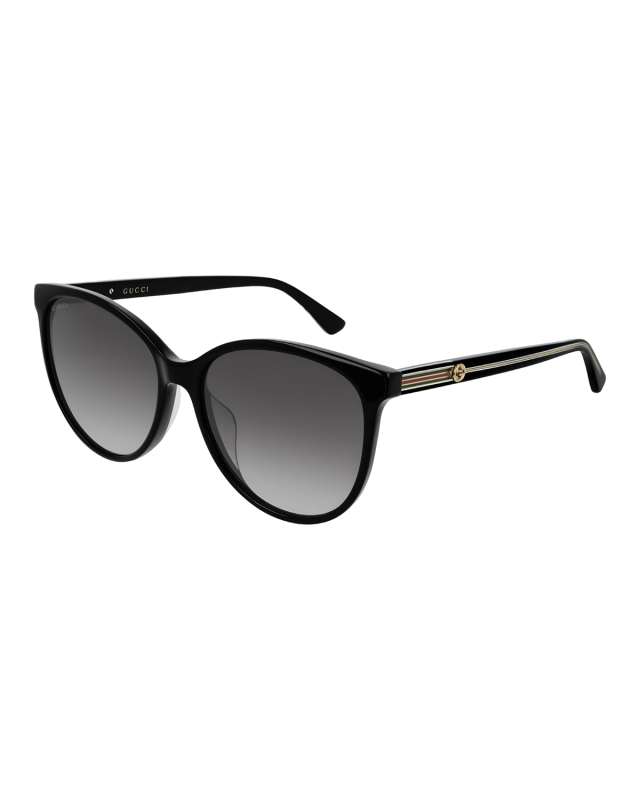 Round Acetate Sunglasses w/ Web & Logo Temples